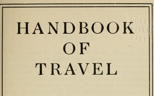 Handbook of Travel