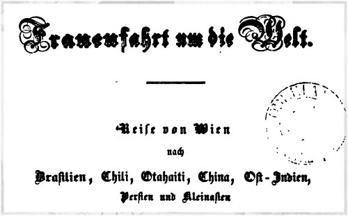 Frauenfahrt Um Die Welt