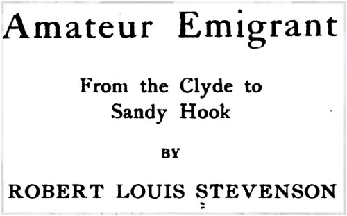 The Amateur Emigrant